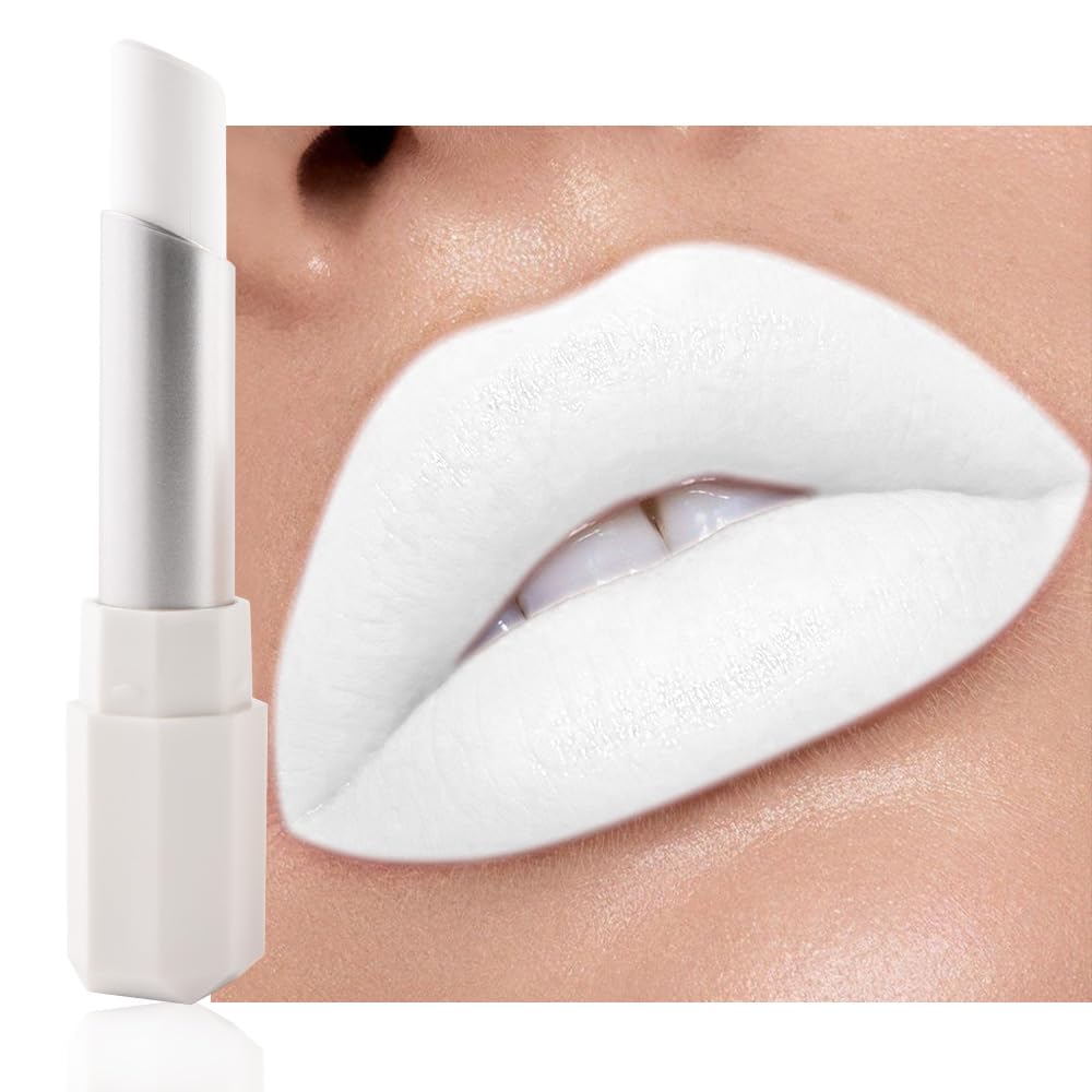 HHLTOH front packaging showing white matte lipstick, bold pigment for costume looks
