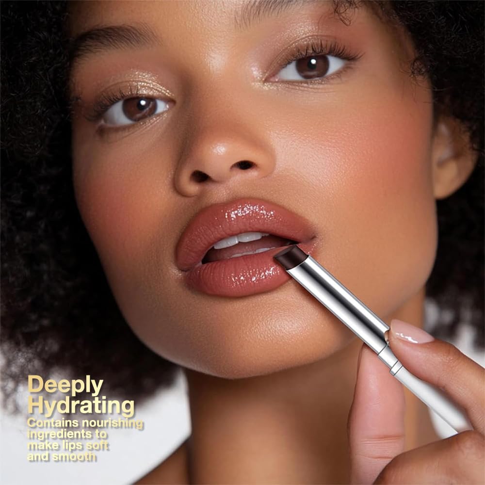 HHLTOH applied to model lips showing natural honey-brown flush and hydration