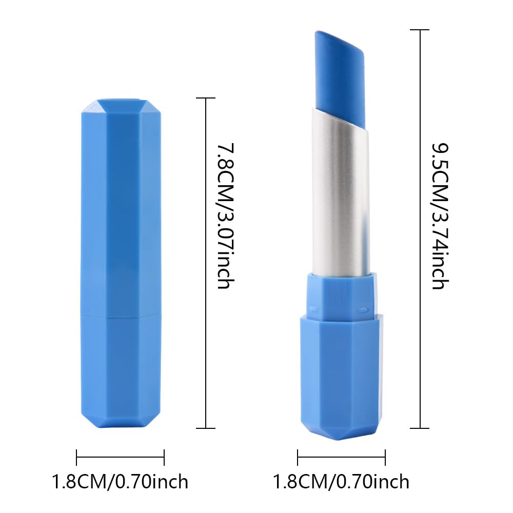 HHLTOH lipstick next to ruler shows size and travel-friendly portability