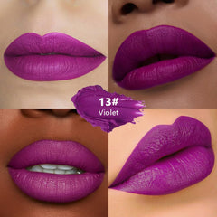 HHLTOH on-model lip application illustrating vibrant purple shade and definition