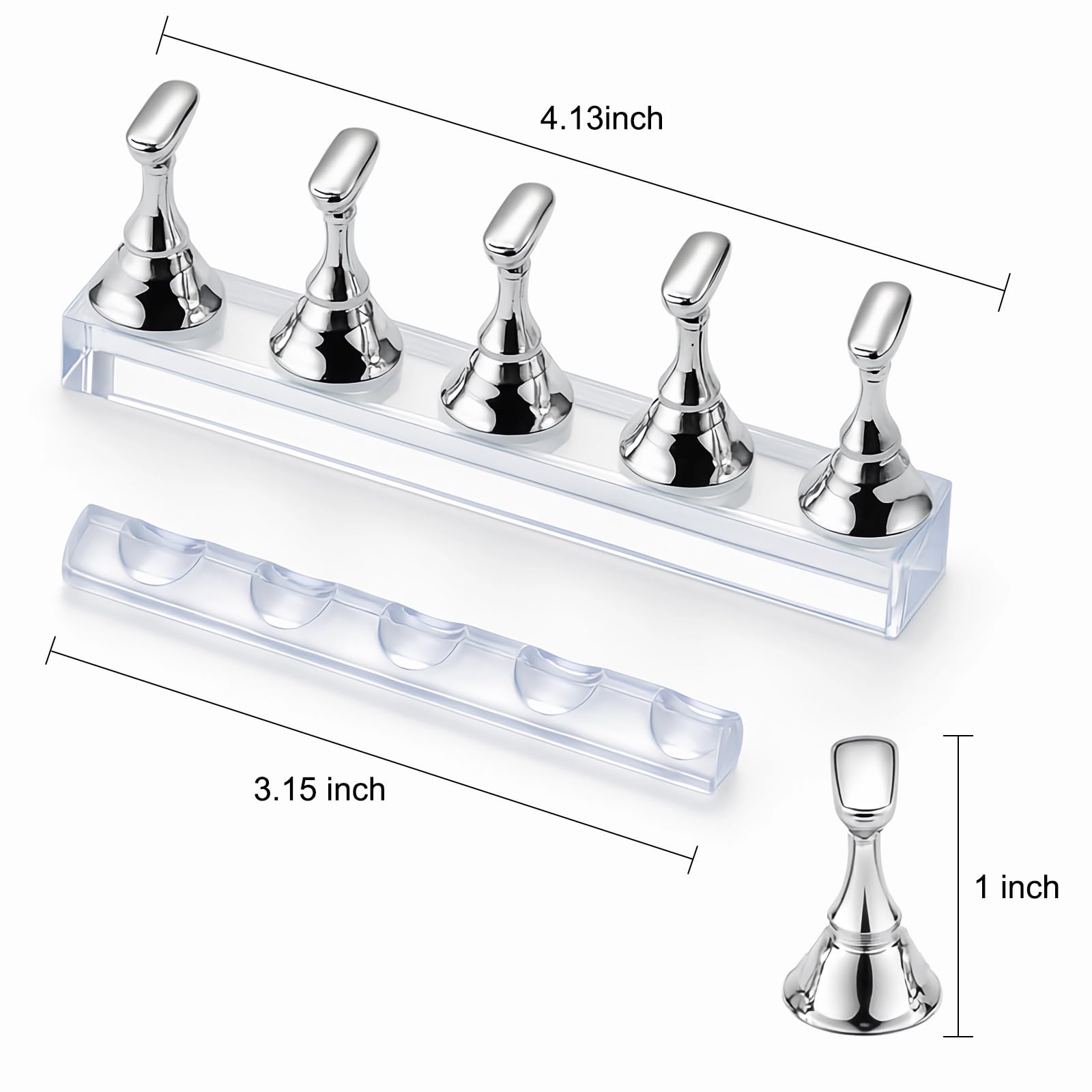 HHOOMY nail stands assembled with tips attached for efficient batch painting