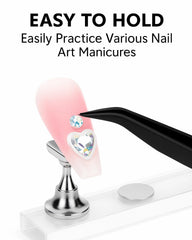 HHOOMY precision tweezers picking a rhinestone for accurate embellishment placement