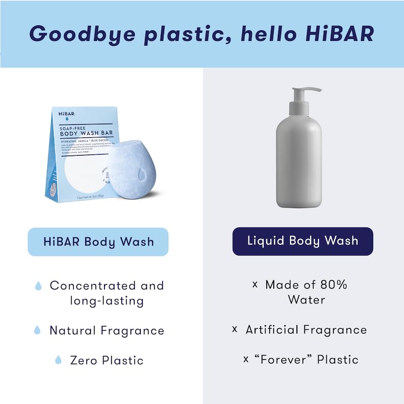 HIBAR Hydrate bar on vanity showing sustainable plastic-free packaging