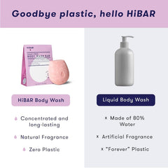 HIBAR recyclable packaging detail highlighting plastic-free mission