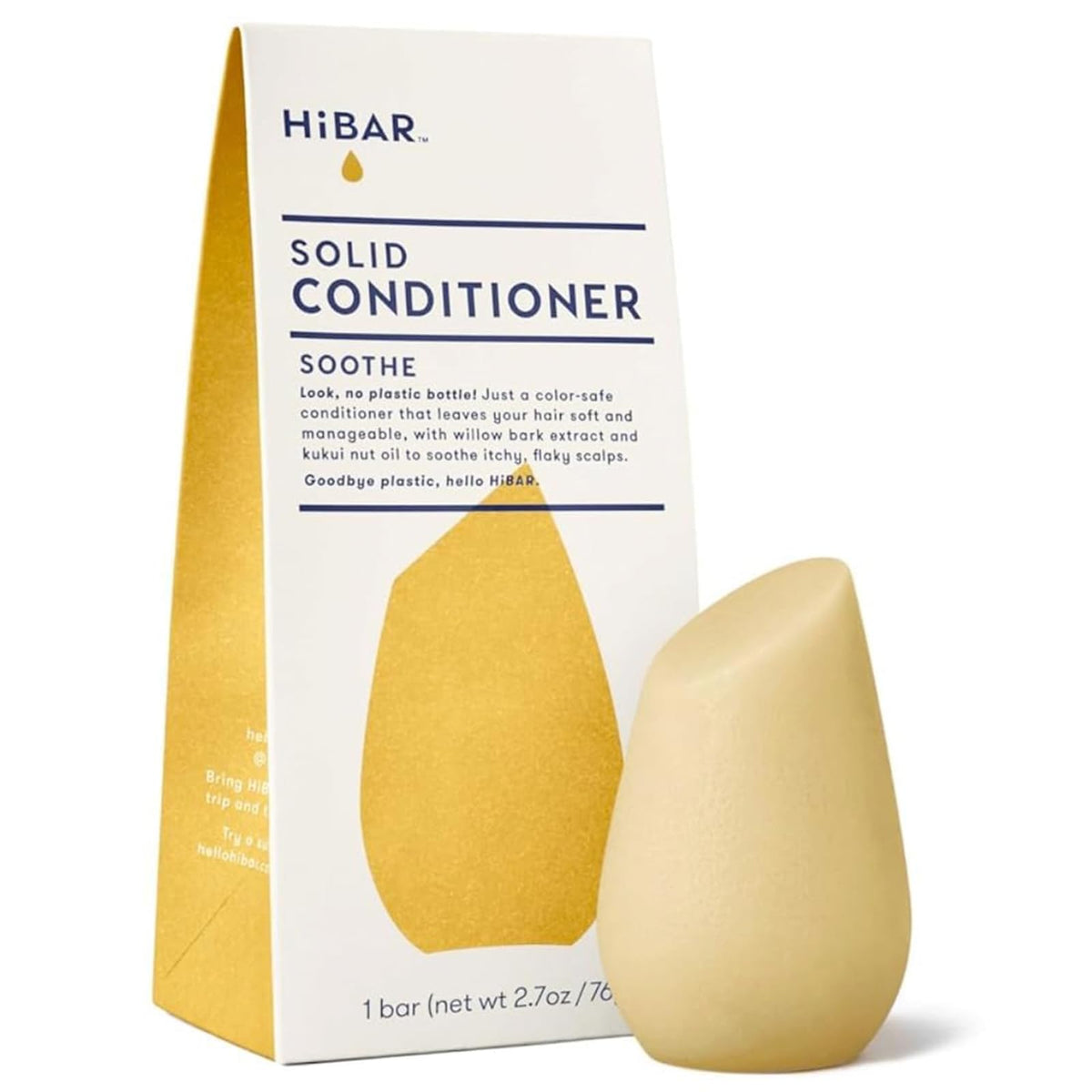 HiBAR Soothe front packaging showing eco-friendly benefits and product name