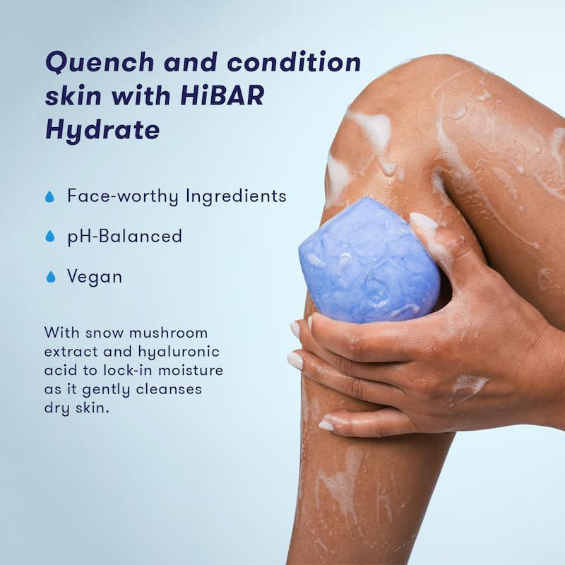 HIBAR Hydrate creamy foam texture demonstrating gentle lather