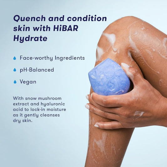 HIBAR Hydrate creamy foam texture demonstrating gentle lather