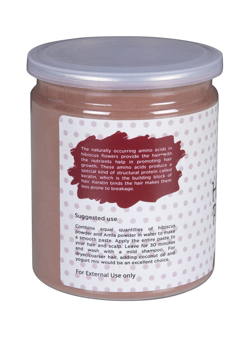 Close-up texture of Hibiscus powder by YOGI’S GIFT showing fine grind and deep red color for easy mixing