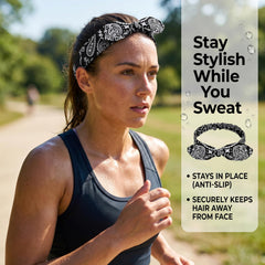 Hicarer black headband paired with casual outfit showing versatile everyday wear