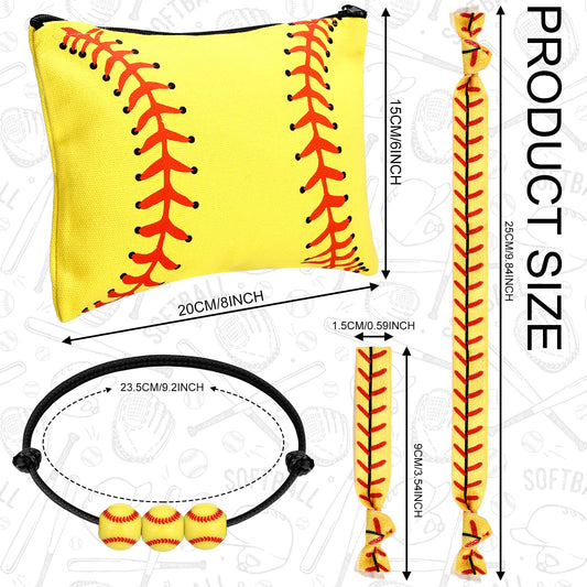 Hicarer bracelet close-up displaying softball charms and adjustable comfort