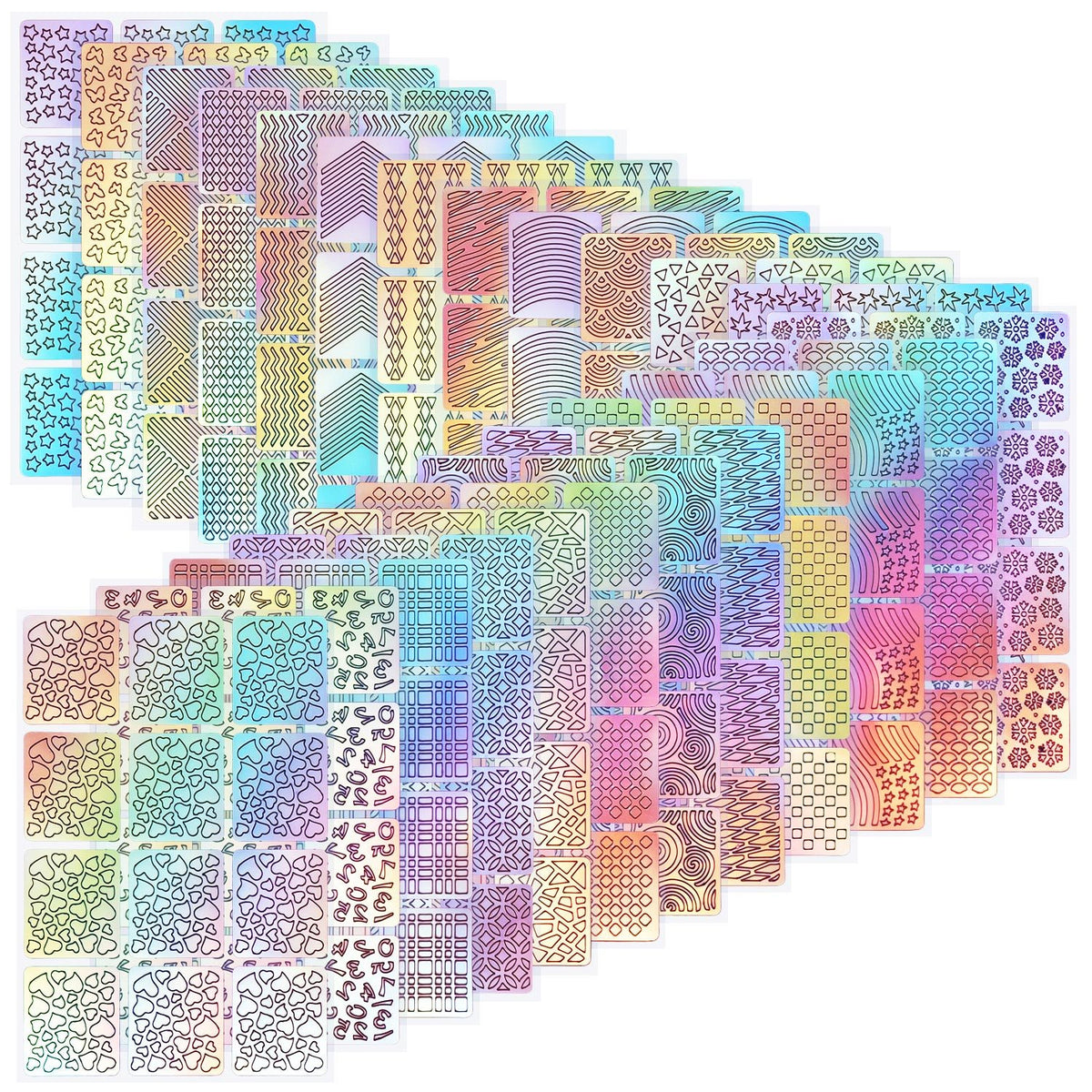 Hicarer front packaging showing 24-sheet set and total 288 vinyls, clear organization benefit