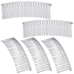 Hicarer front view platinum comb showing full length and teeth, durable hold