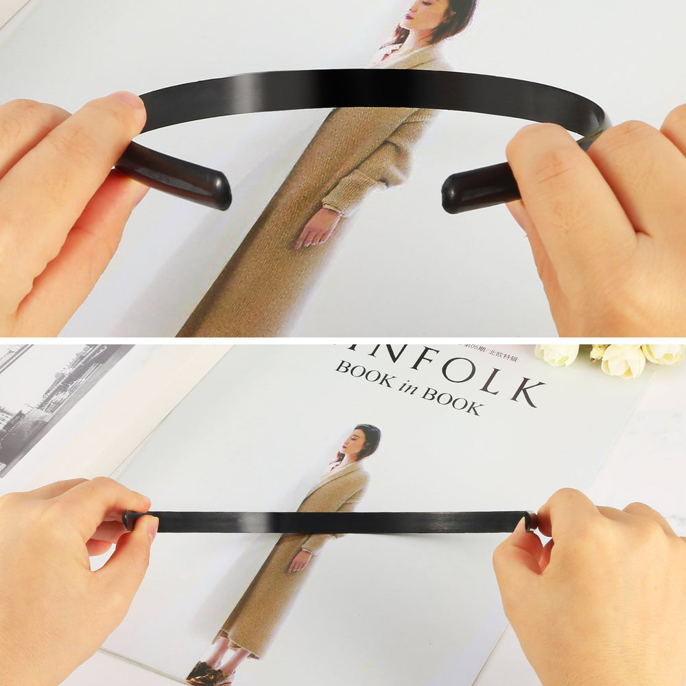 Hicarer headband worn by model demonstrating comfortable everyday hold
