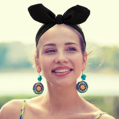 Hicarer headband styled with 4th of July outfit adding festive flair