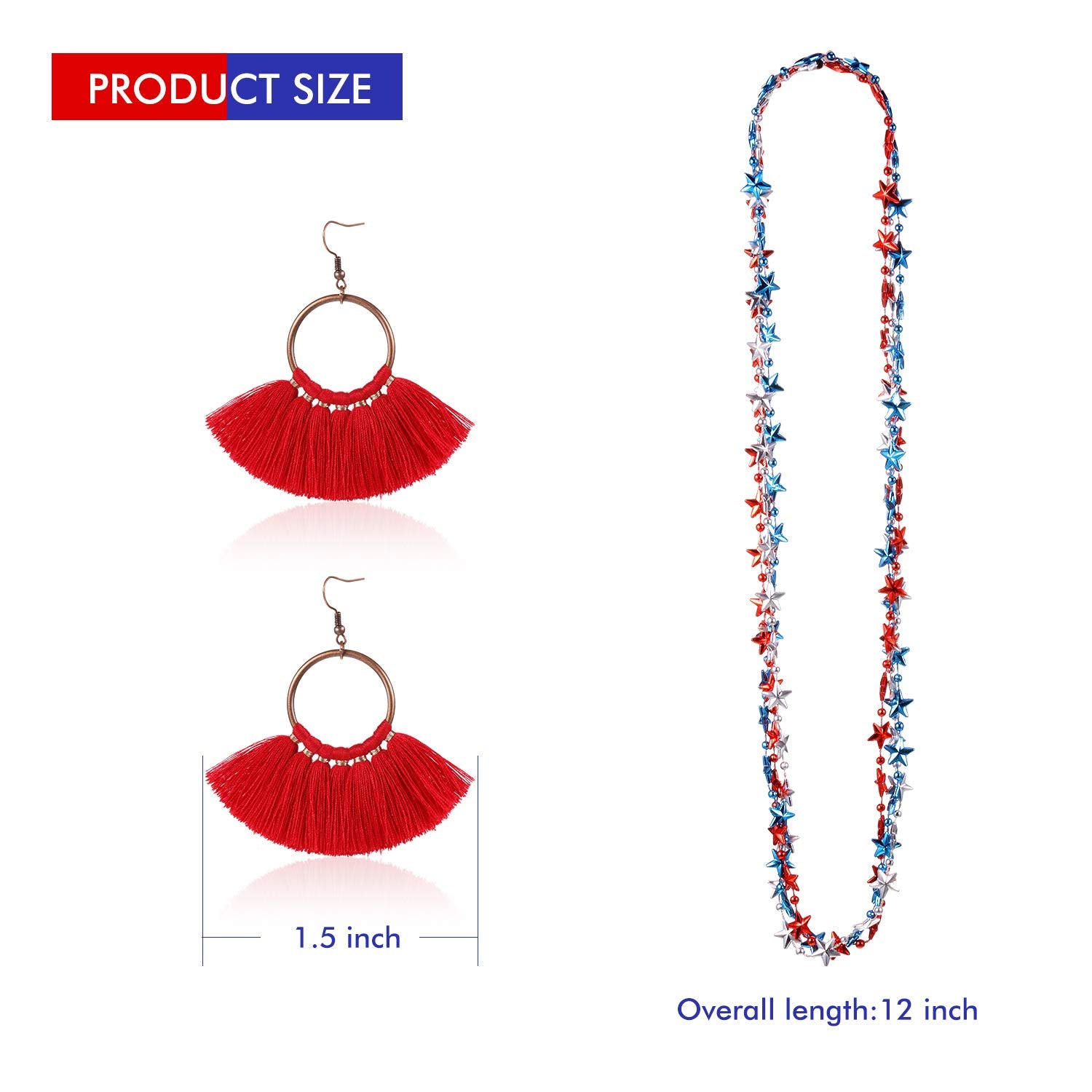 Hicarer red tassel earrings detail highlighting lightweight movement and color