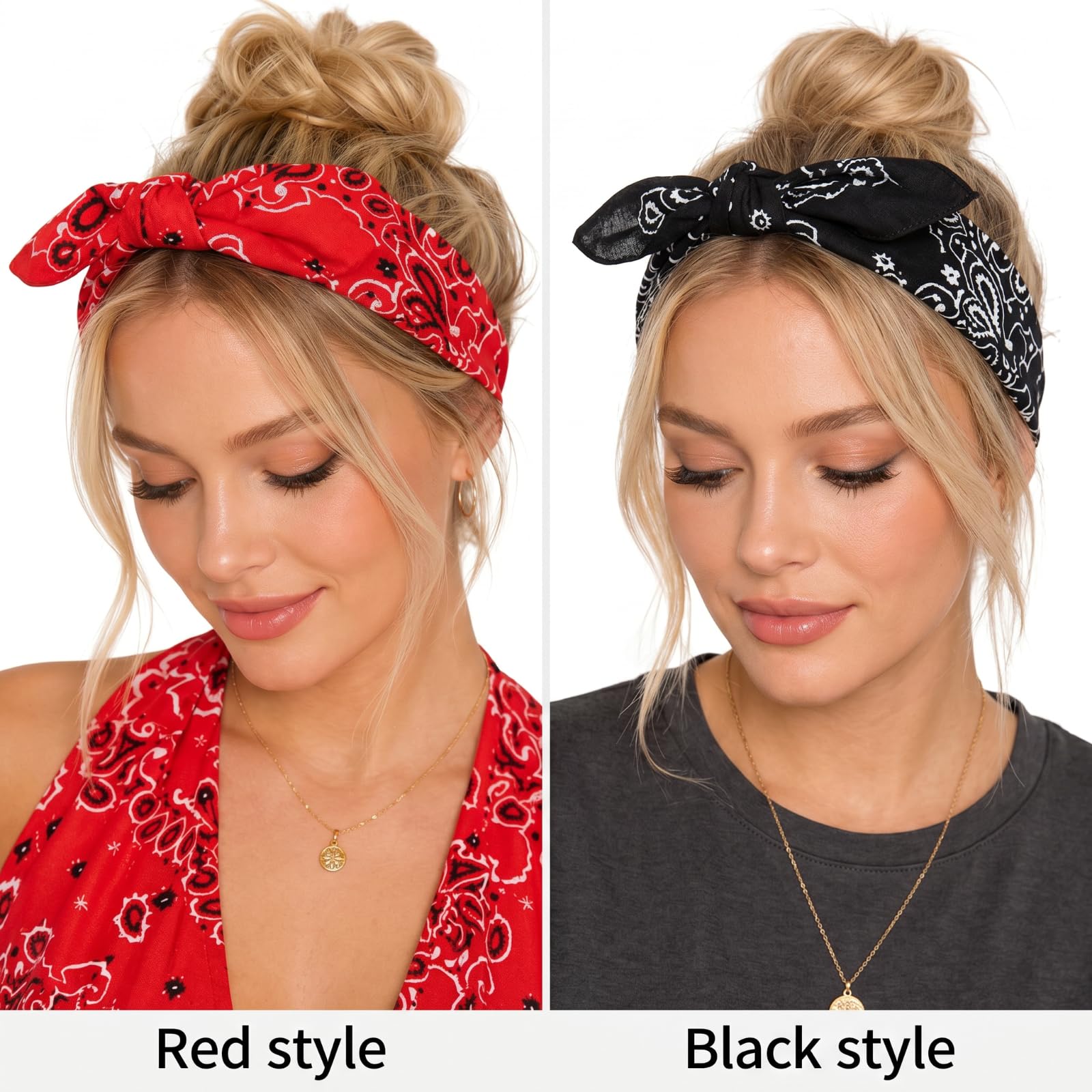 Hicarer red white blue headbands styled for patriotic events and festive coordination