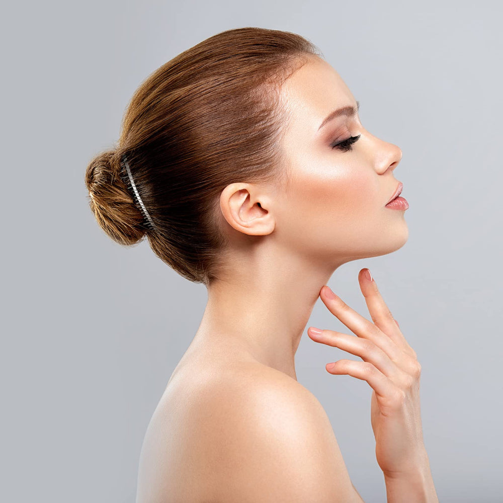 Hicarer side profile showing smooth metal finish that protects hair