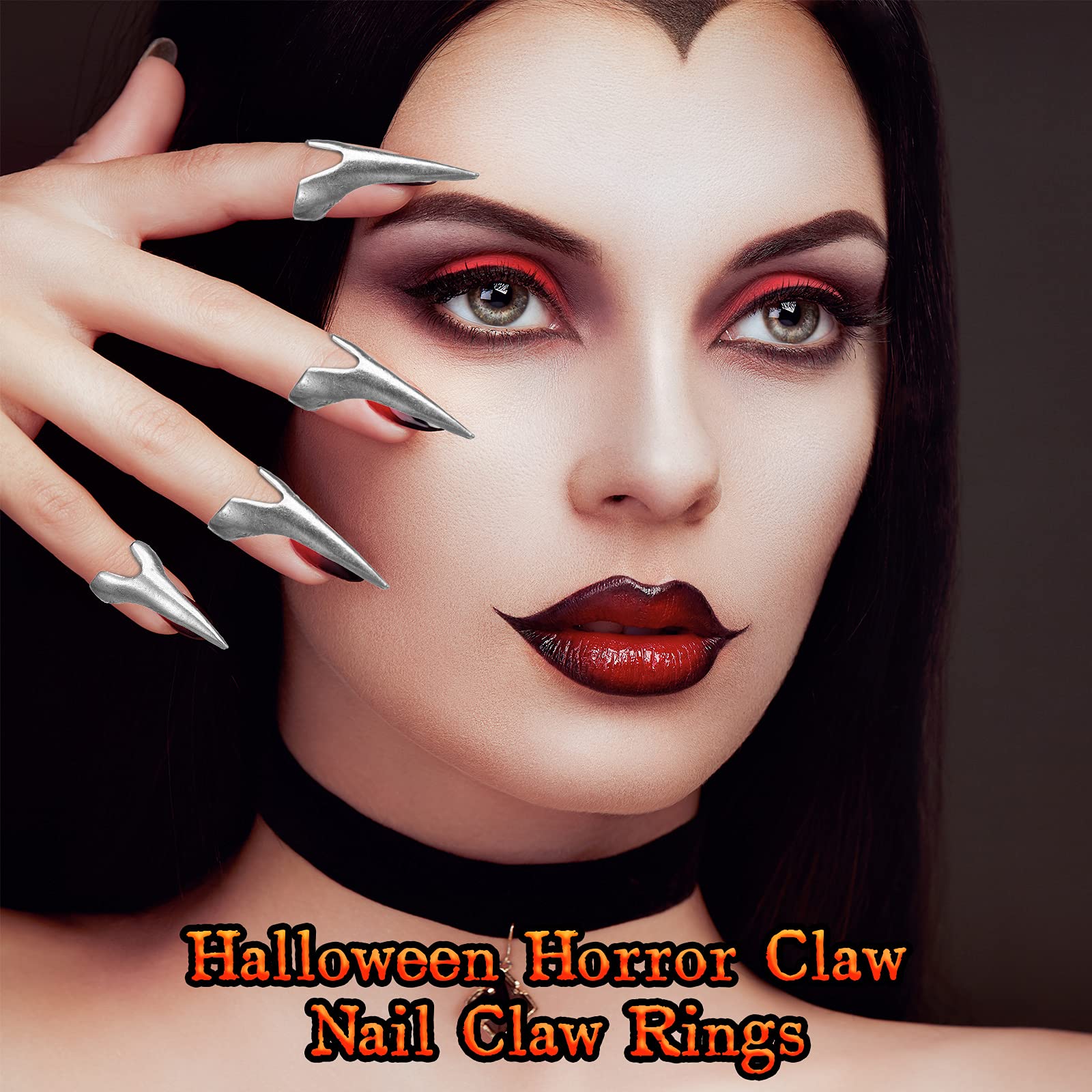 Hicarer talon rings beside a ruler showing size for accurate fit information