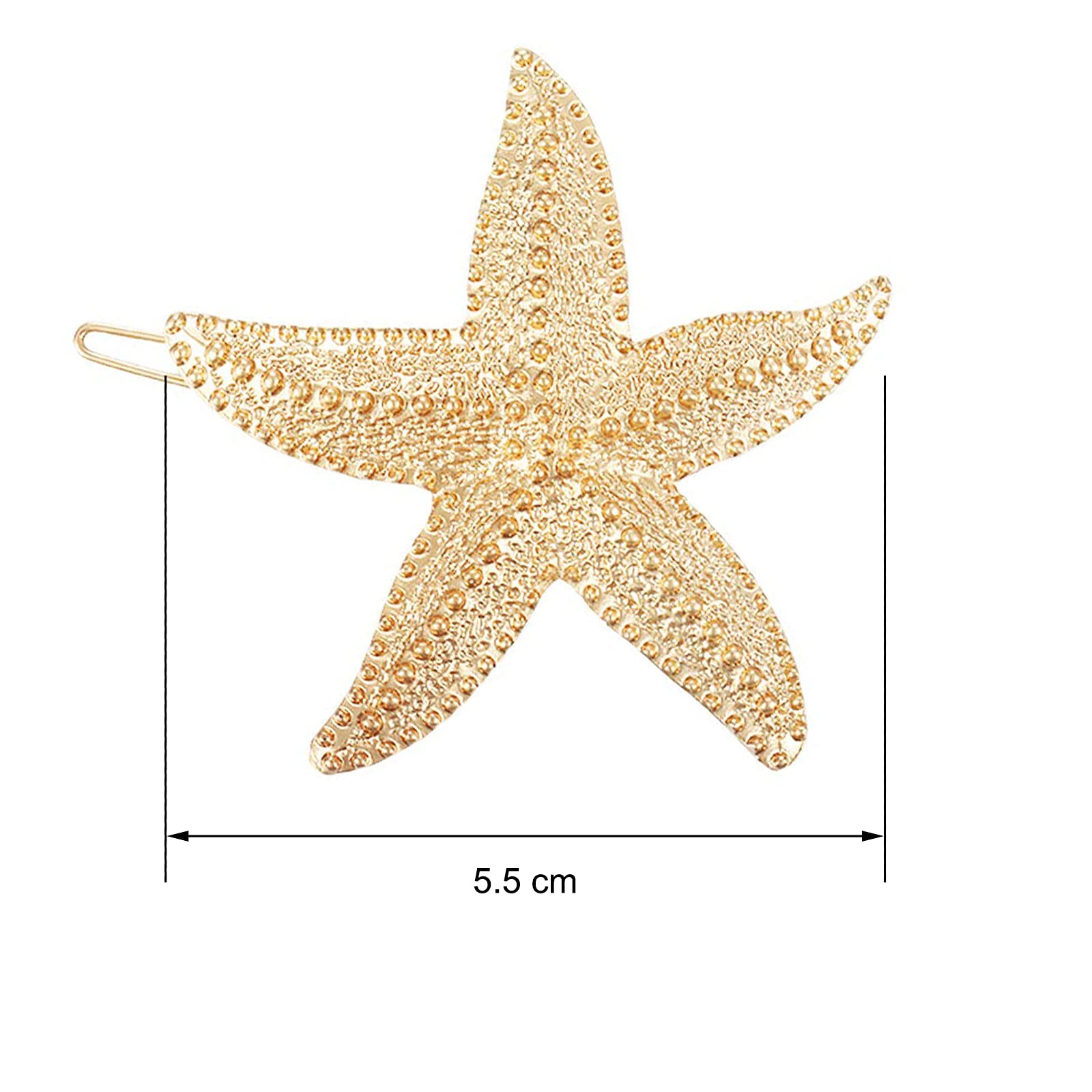 Hicarer starfish close detail highlighting metal texture and secure clasp