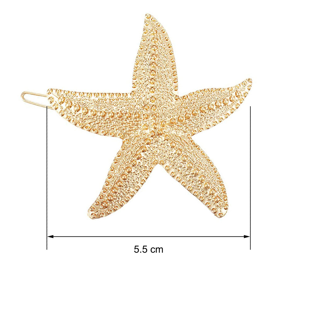 Hicarer starfish close detail highlighting metal texture and secure clasp