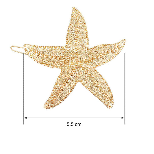 Hicarer starfish close detail highlighting metal texture and secure clasp