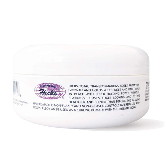 Hicks gel texture close-up demonstrating smooth non-sticky shine for sleek edges