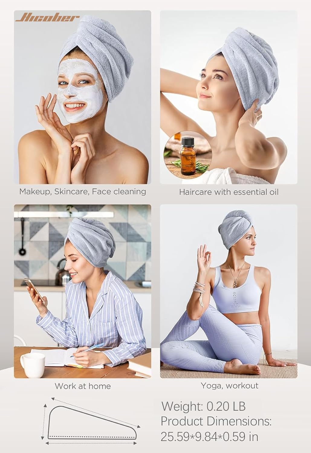 Hicober folded towel packed in suitcase ideal for travel and gym convenience