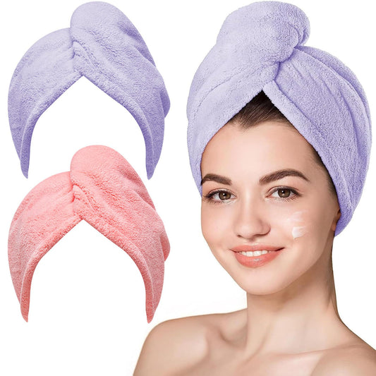 Hicober front view of purple and pink towel pack showing colors and packaging benefit