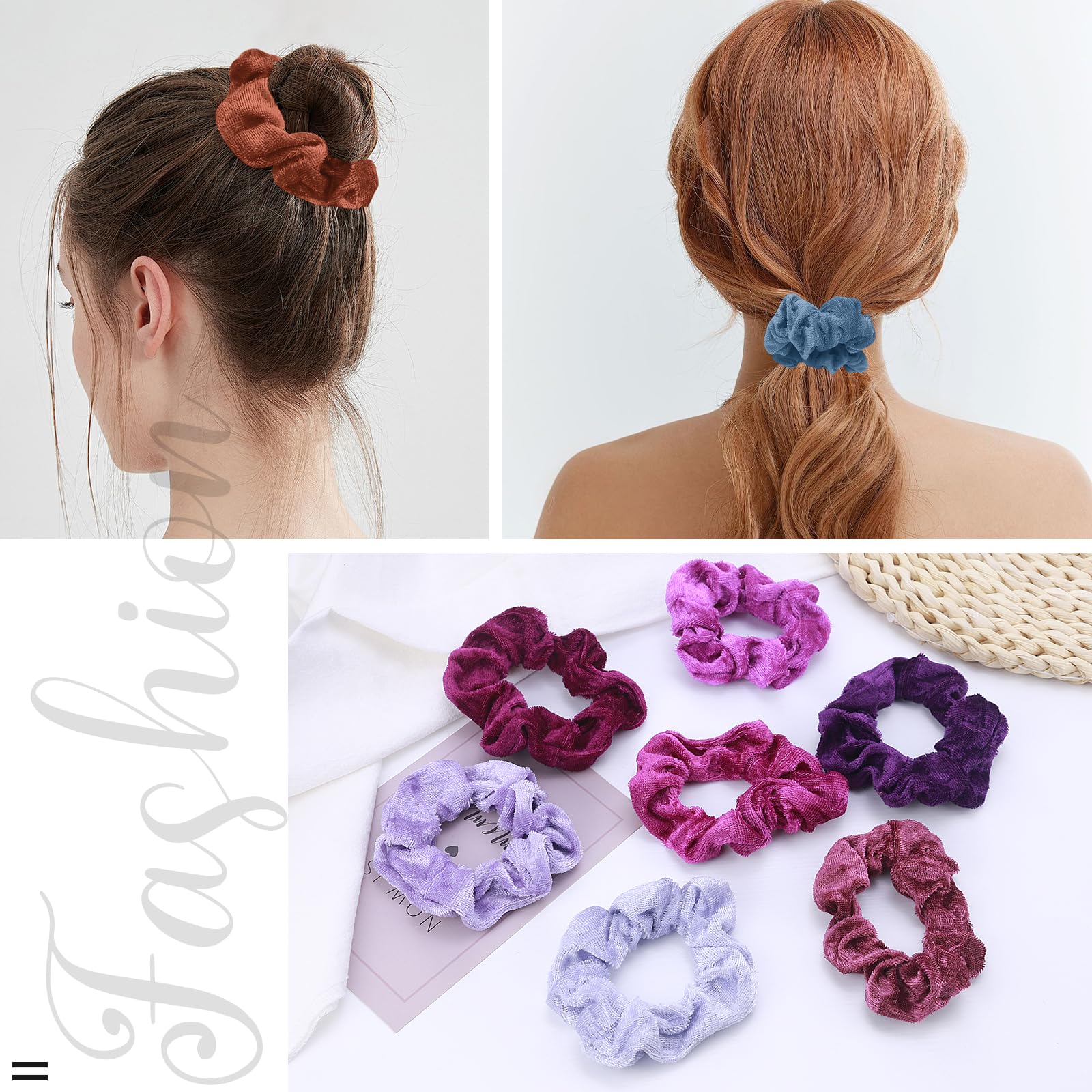 HICONUT scrunchie securing a thick ponytail for strong, comfortable hold