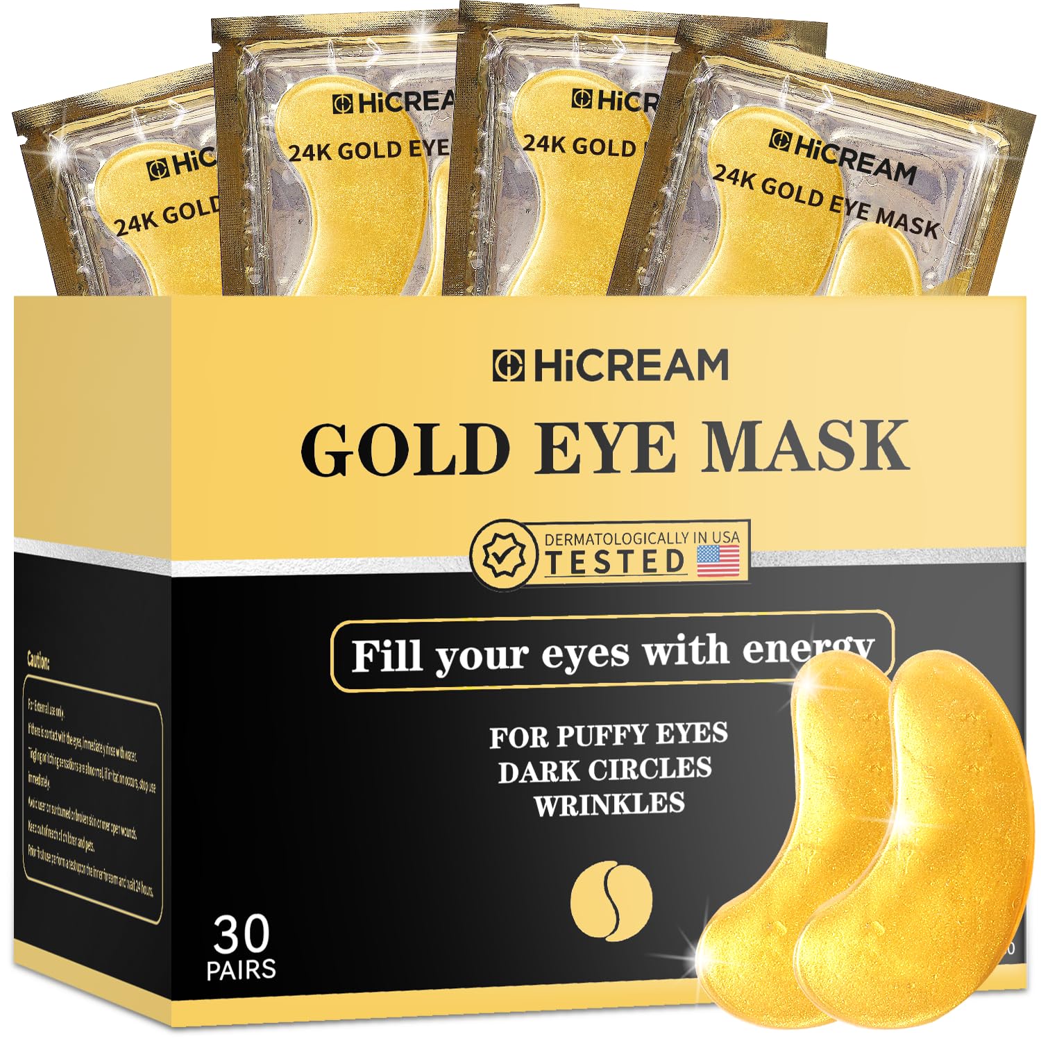 Hicream front packaging showing 30 pairs and clear benefits