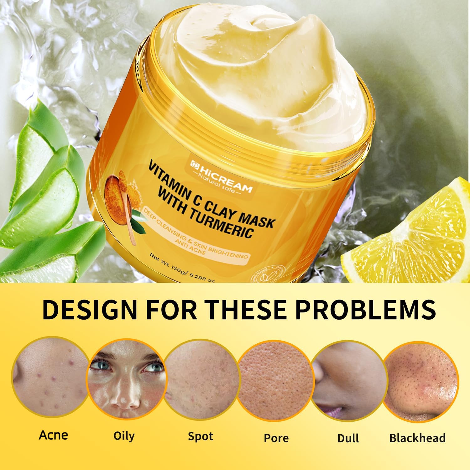 Hicream mask application on woman demonstrating even coverage