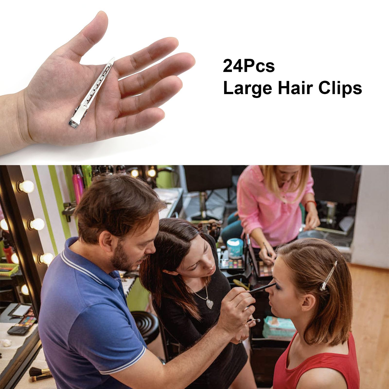 HiJeaton clips in use during salon sectioning, secure grip for precise styling