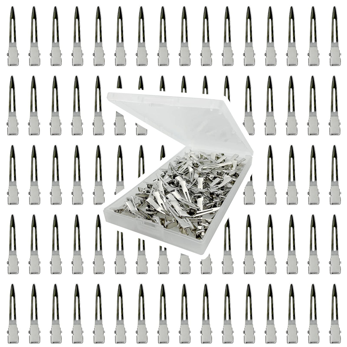 HiJeaton front packaging showing 90 metal clips, organized and ready for styling