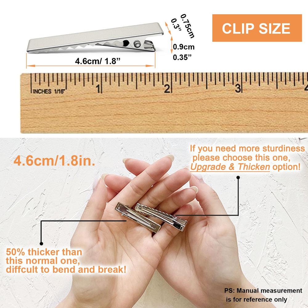 HiJeaton clip attached to a hair bow in hair, securing decoration discreetly