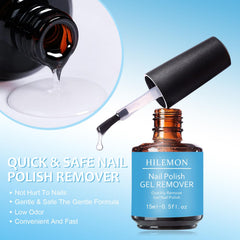 HiLemon before and after gel removal demonstrating clean nails