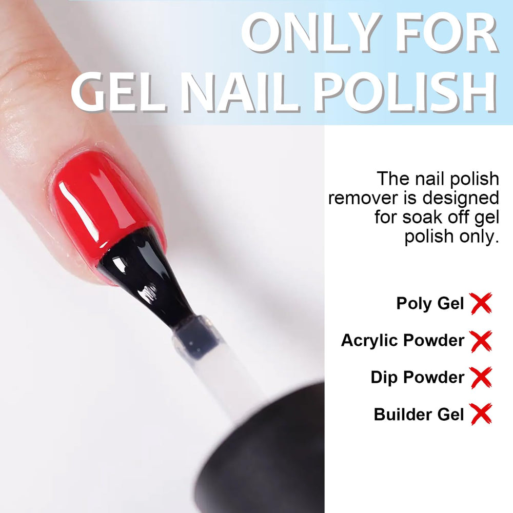 HiLemon in use brushing remover onto gel polish enabling quick lift benefit
