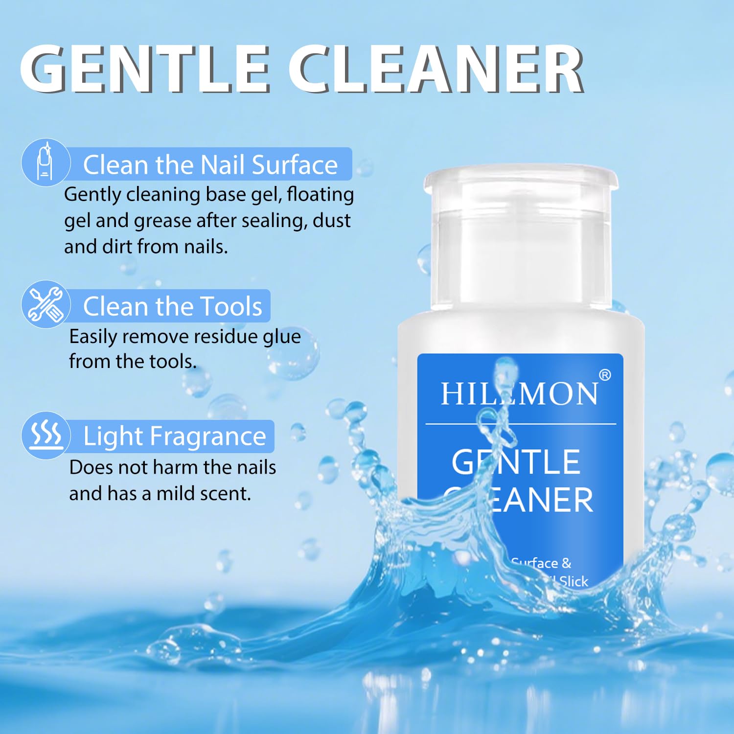HiLemon pump close-up highlighting one-handed precision and airtight cap