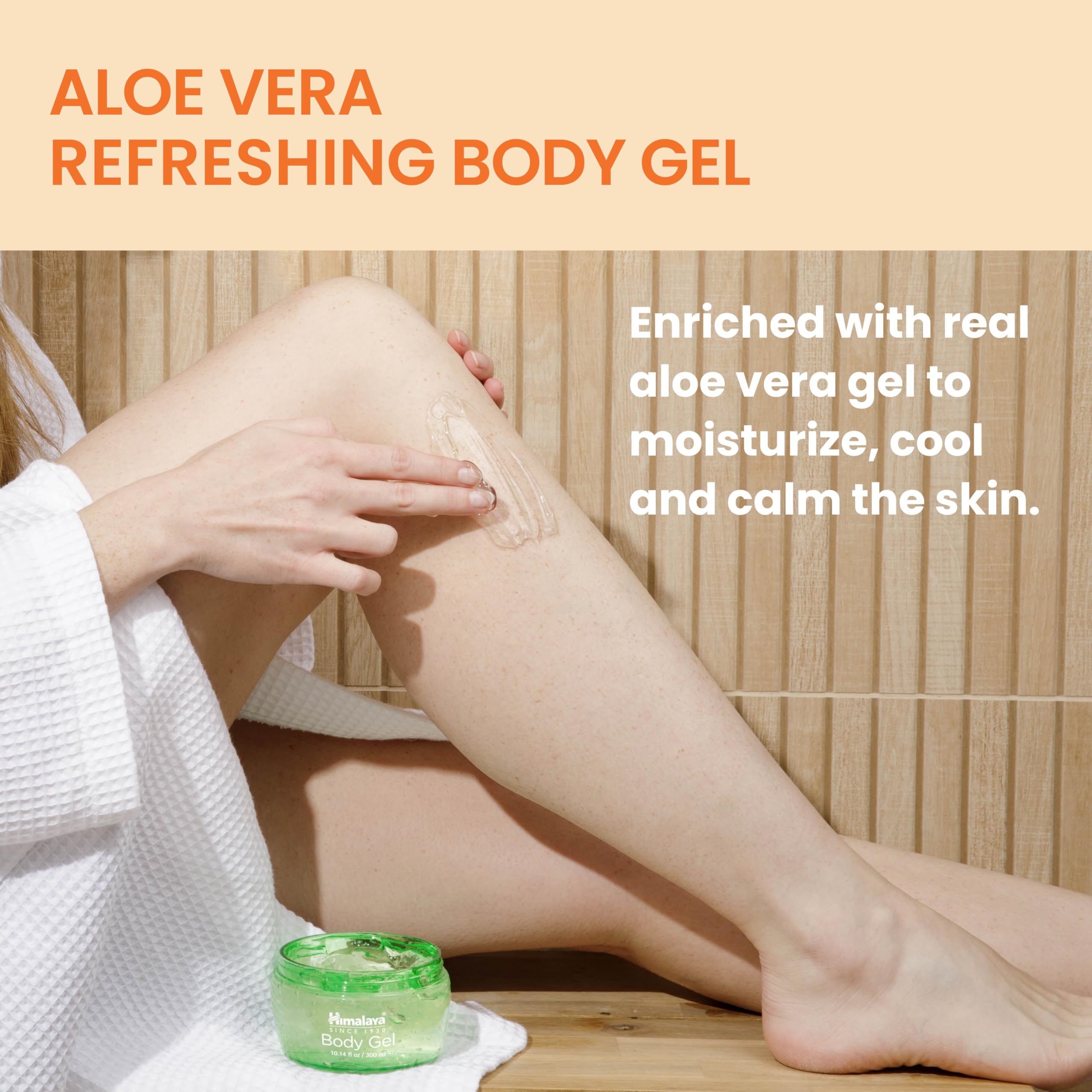 Himalaya aloe vera gel open cap dispensing a drop for easy use