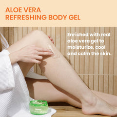 Himalaya aloe vera gel open cap dispensing a drop for easy use