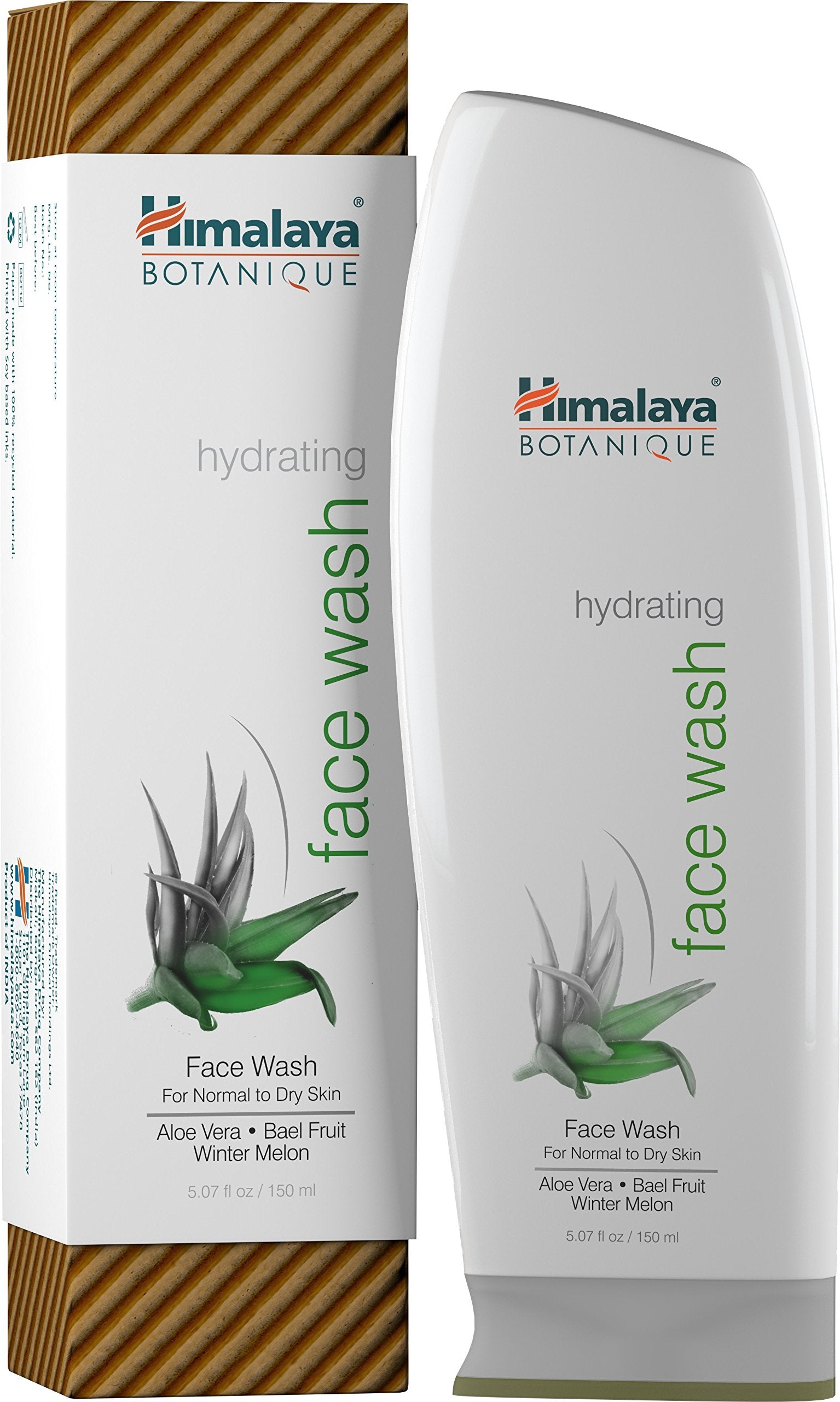 Himalaya front packaging showing product and benefits for hydrated cleansing