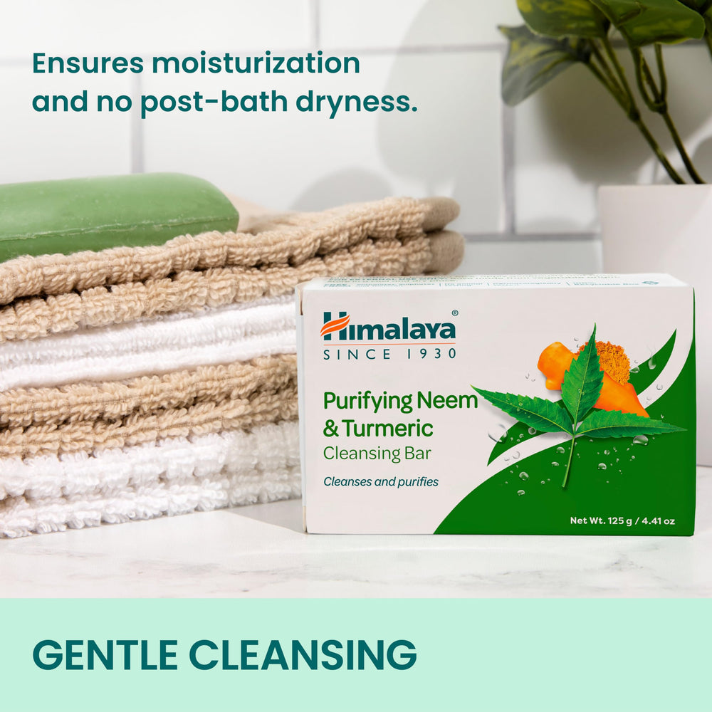 Himalaya soap with neem turmeric honey ingredients showcasing natural care