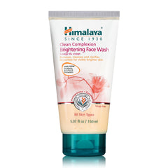 Himalaya front pack shot showing brightening face wash and clean design benefit