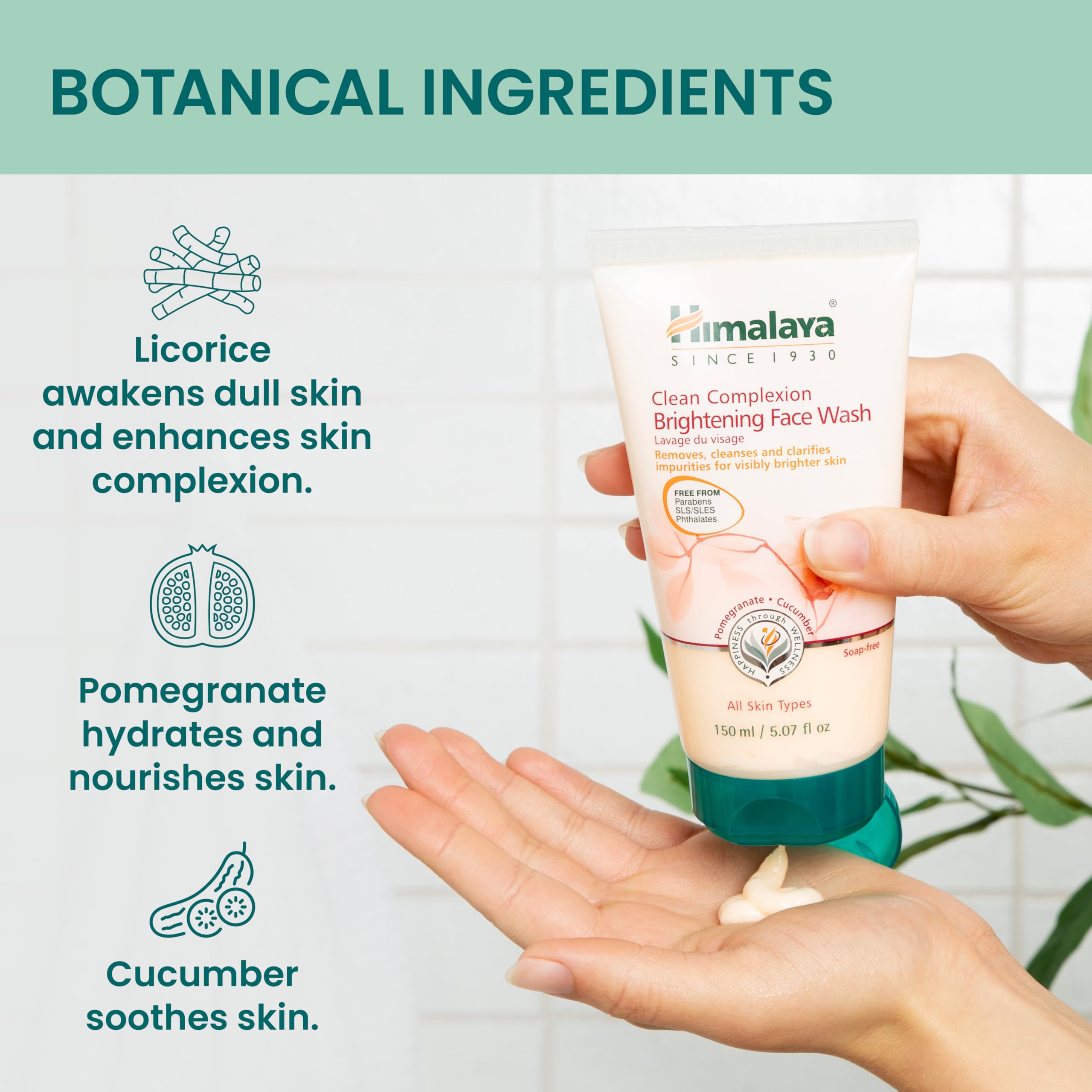 Himalaya face wash in a bathroom routine conveying daily gentle cleansing benefit