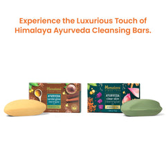 Himalaya Clear Skin bar in hand for scale showing compact portable size