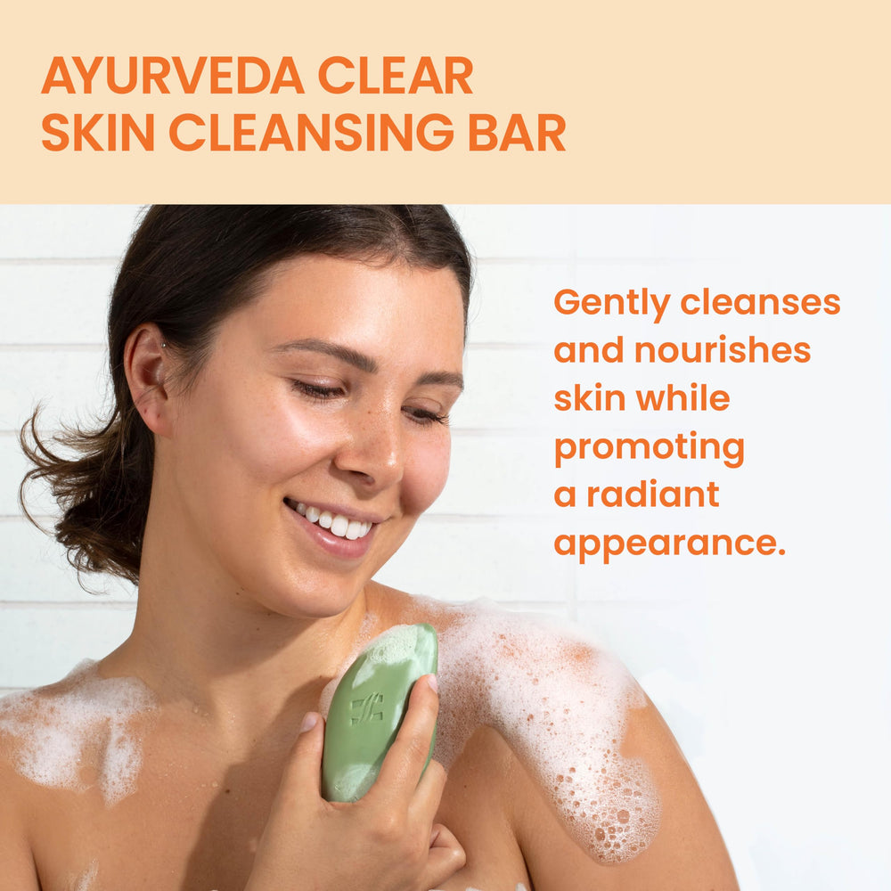 Himalaya Clear Skin lather on hand demonstrating creamy foam and cleansing