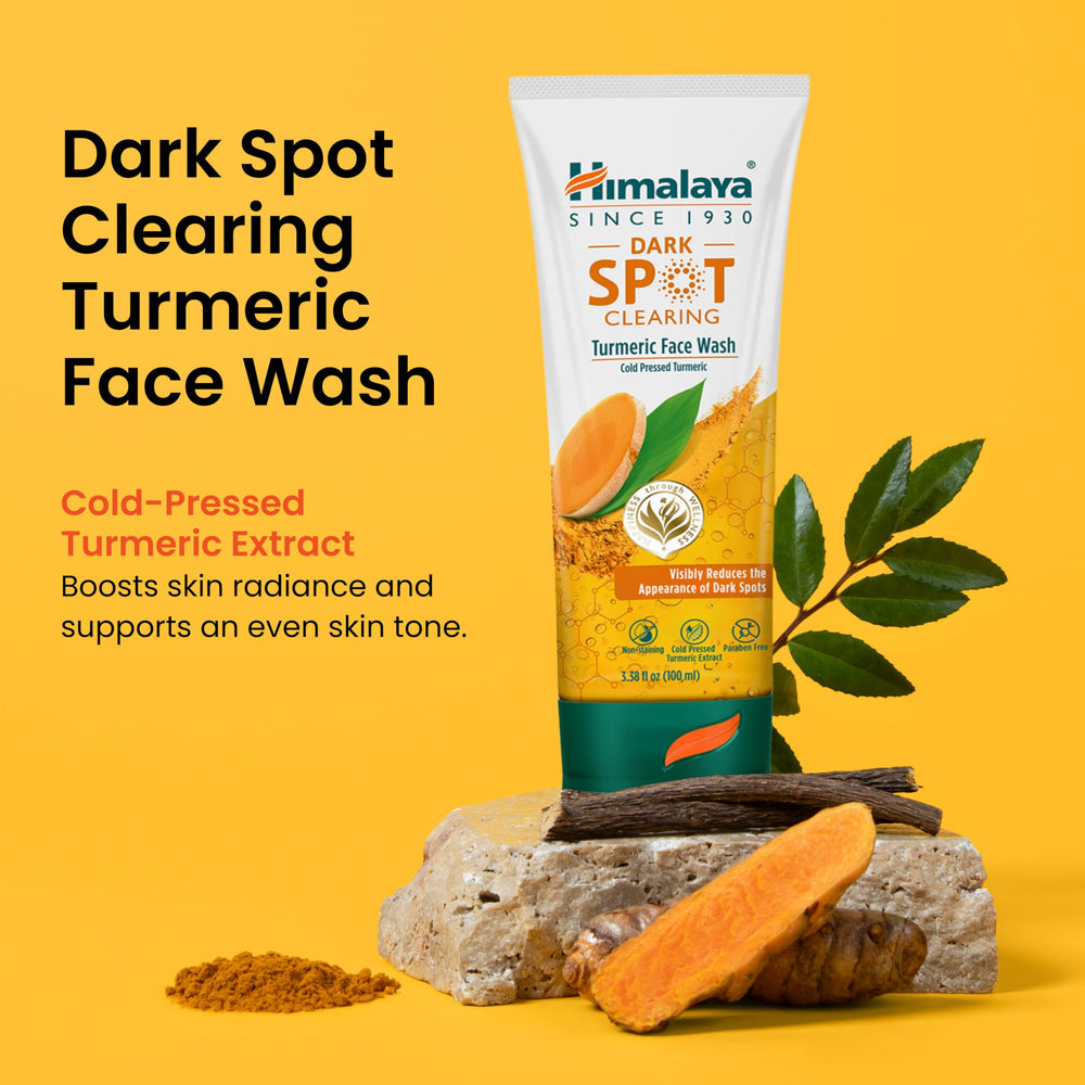 Himalaya face wash dispensed into hand showing easy application benefit