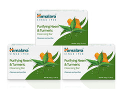 Himalaya front packaging showing purifying neem and turmeric benefits