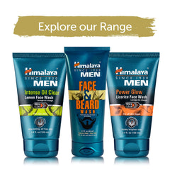 Himalaya product on bathroom sink staged for daily male grooming routine