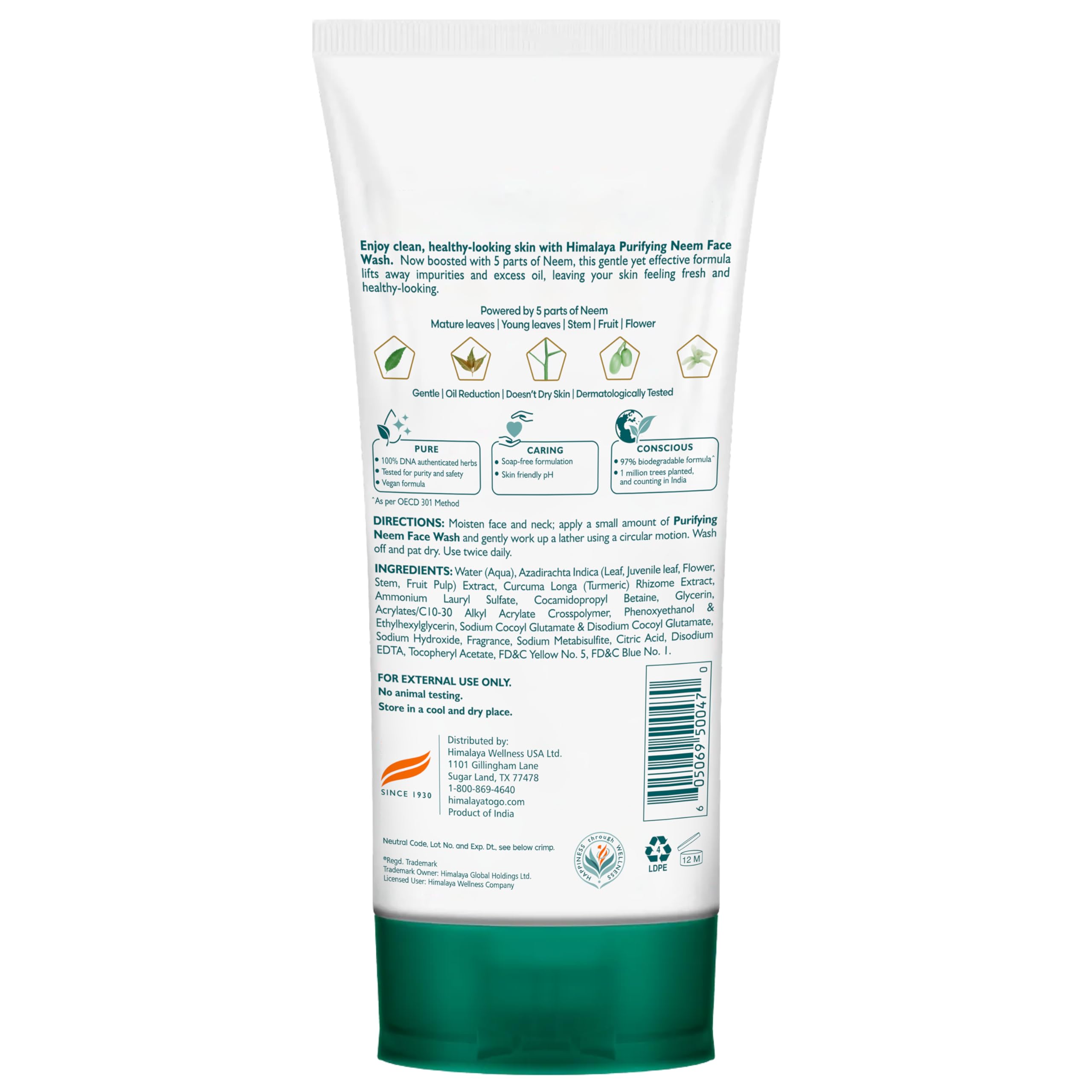Himalaya close-up of foam texture demonstrating gentle cleansing action