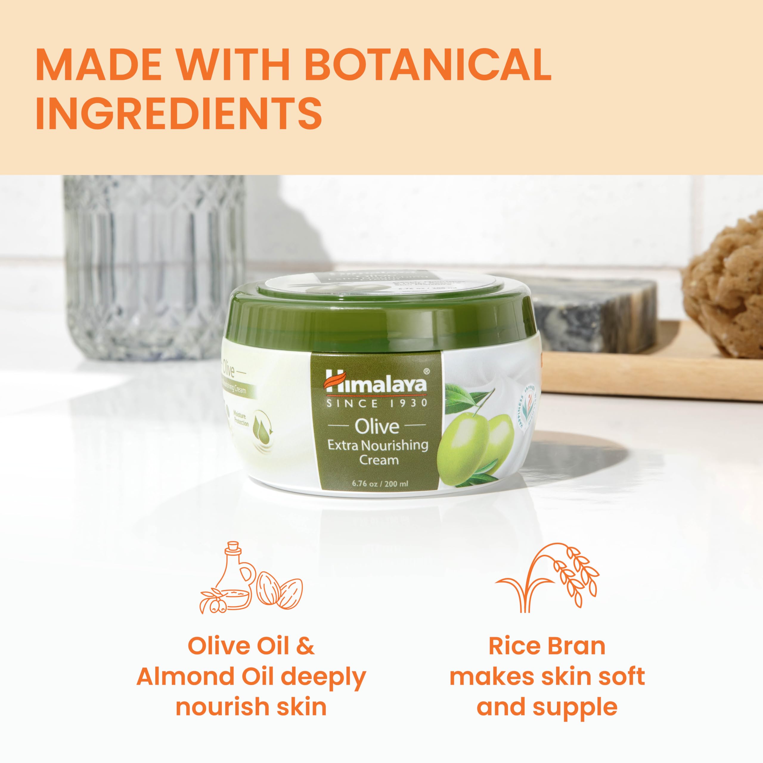 Himalaya cream applied to forearm demonstrating non-greasy absorption and hydration